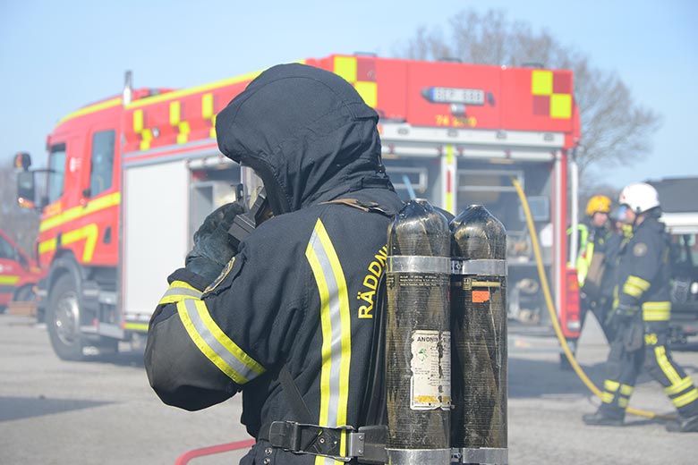 Brandman på Osby kommuns Räddningstjänst